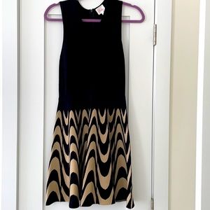 Parker black and tan dress